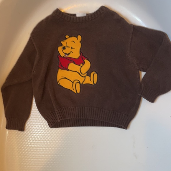 Disney Winnie The Pooh brown pullover sweater boys girls S vintage 1990’s - Picture 3 of 8